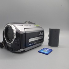 JVC Everio GZ-MG130EK Handheld High Definition HDD Camcorder Silver Tested