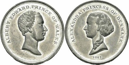 Denmark medal 1863 wedding - denmark,