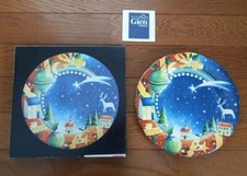 Assiette Gien Christmas Noel Année 1998 8,7 po 22 cm inutilisée du Japon