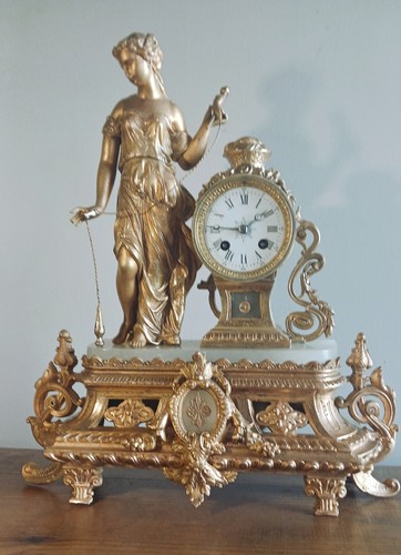 Horloge ancienne bronze - ancienne,