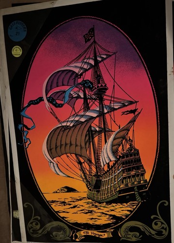 Affiche bateau velours - affiche, lumiere