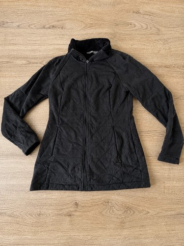 Veste longue matelassée noire