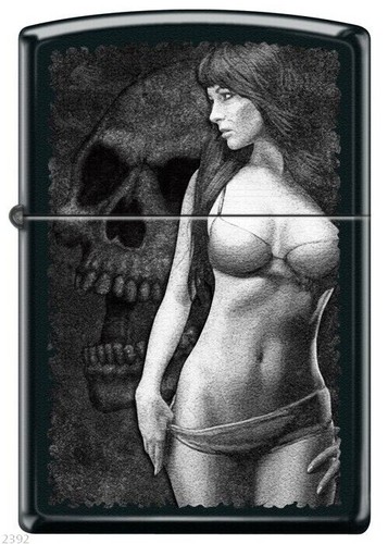 Zippo sexy woman and skull - zippo,