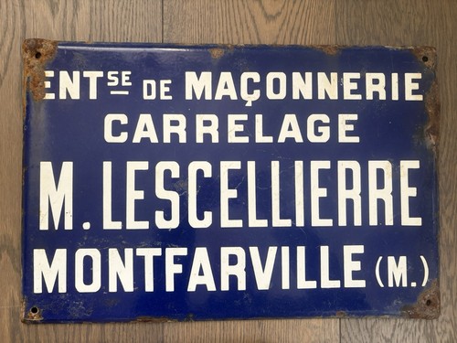 Plaque emaillee ancienne - plaque,