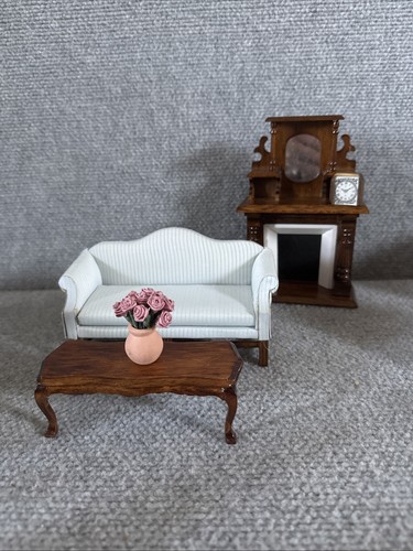 Vtg wood doll house - house, furniture