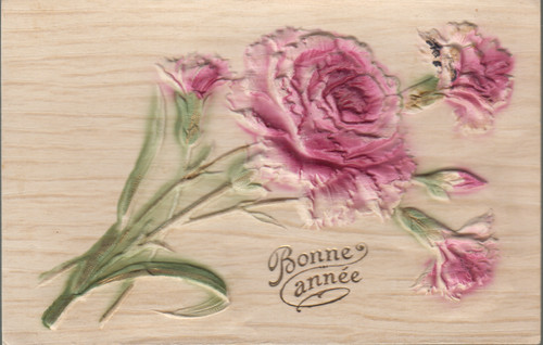 Carte postale relief gaufree - relief,