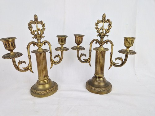 Paire chandeliers flambeaux - paire, de