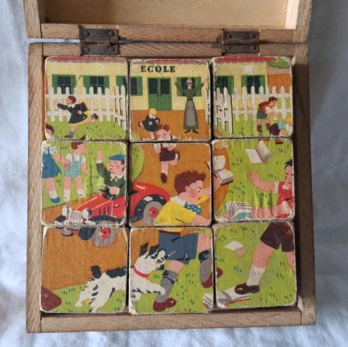 Ancienne boite jeu bois - ancienne, de
