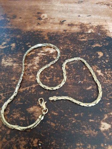 Chaine plaqué serpent 43 - plaqué,