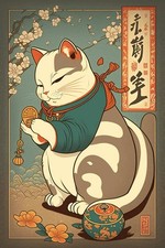 Plaque décorative Maneki Neko