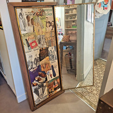 MIROIR TRYPTIQUE BROT ANNÉES 30 SUBLIMÉ PAR DES COLLAGES DE L'ARTISTE DECAROLINE