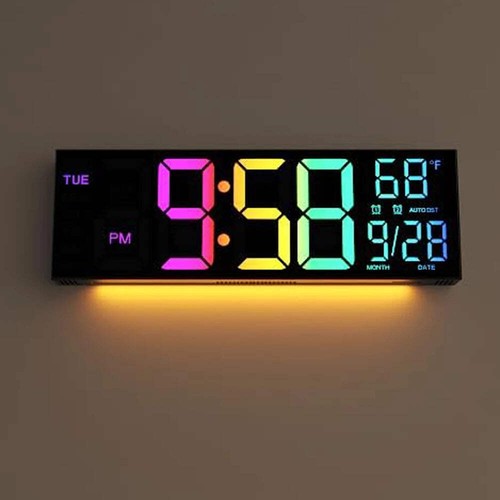 Digital wall clock - clock, large