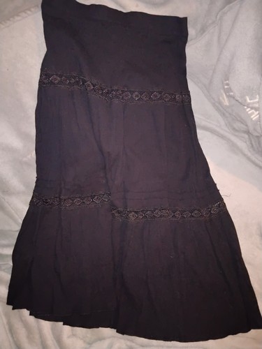 Jupe longue noire daxon taille - longue,