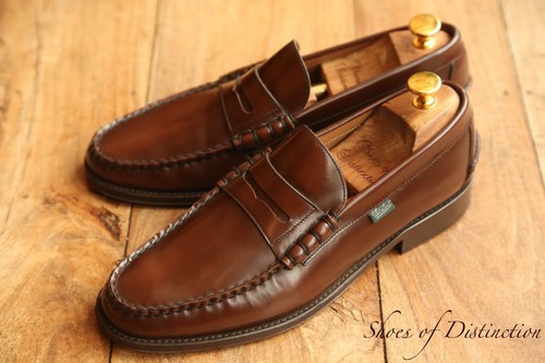 Mocassins penny cuir marron - en,