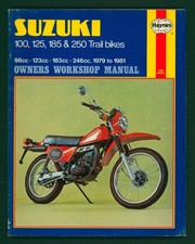 Suzuki Trail Bikes TS 250 185 125 100 ER (79-81) Haynes Work-Shop Manual TC FS59