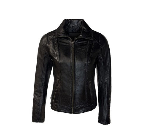 Veste courte noire - en, cuir