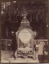 FRANCE pendulum Louis XVI Château de Fontainebleau Photo Vintage Albumin ca 1880