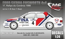 DECALS 1/24 FORS SIERRA COSWORTH - #4 - DUEZ - RALLYE DU CONDROZ 1990 - DC2485