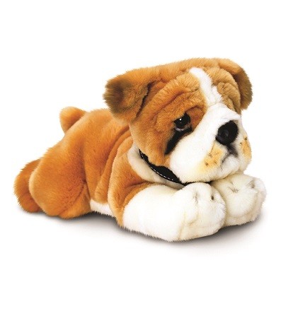 Peluche chien bulldog 30cm - chien,