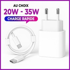 Chargeur Rapide 20W 35W USB-C  + Câble Pour iPhone X 6 7 8 11 12 13 14 15 16 17