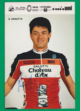 CYCLISME carte cycliste STEFANO ZANATTA équipe CHATEAU D'AX SALOTTI Signée
