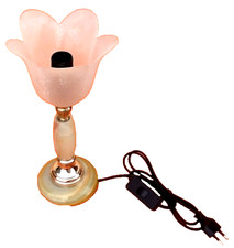 Lampe tulipe pierre d' onyx et