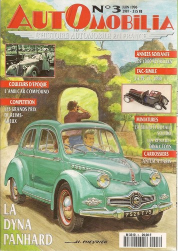 Automobilia panhard dyna x - automobilia,