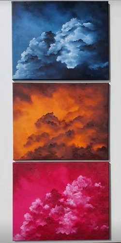 Tableau huile paysage - tableau,