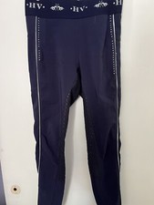HV Polo Pull Up Full Seat Breeches. Navy Blue Size EU 42. Large.  By HV Polo