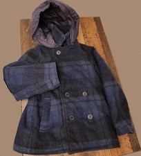 JACADI manteau duffle coat en drap de laine capuche amovible 4 ans garçon 