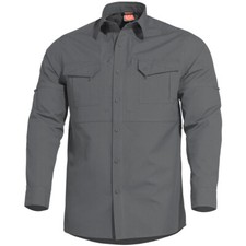 Pentagon Plato Tactique Chemise Homme Manches Longues Police La Loi Wolf Grey
