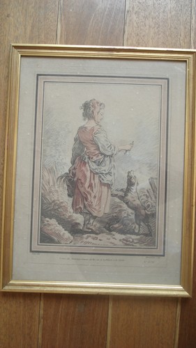 Gravure encadrée xviiie jeune - gravure,