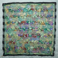 LOUIS FERAUD Flower Silk Scarf Scarves 34.5" X 34.5" P908
