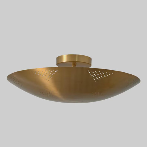 Lustre dôme moderne laiton - dôme, en
