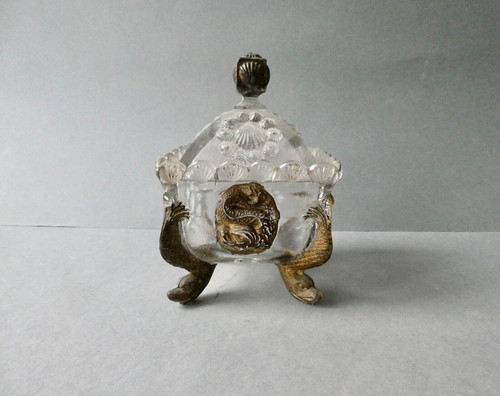 Bonbonnière ancienne verre - bonbonnière,