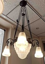 Lustre Art déco Degué 4 feux