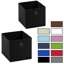 Lot de 2 tiroirs en tissu ELA boîte de rangement ouverte avec poignée