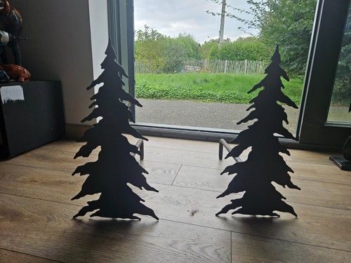 Chenet cheminée sapin - chenet,