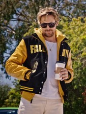 The Fall Guy Ryan Gosling Bomber Varsity Lettermen Faux Leather Wool Jacket
