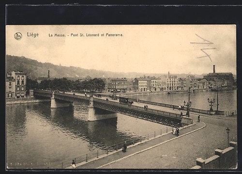 Cpa liège pont léonard - cpa,
