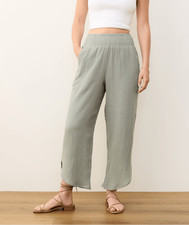 Marine Layer Cali Double Cloth Pants Size M Shadow Green Pull On