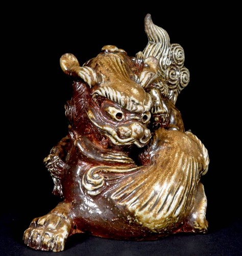 Statue bizen ware shishi - shishi, foo
