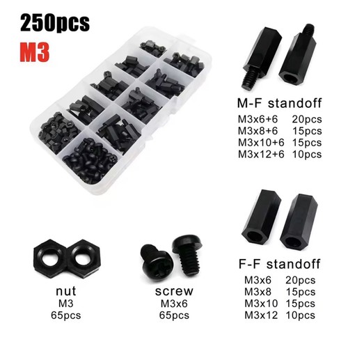 Kit 250pcs entretoises vis - 250pcs,