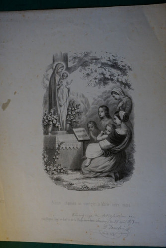 Belle litho xix religion marie - xix,