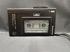  Sanyo TRC-2500 Black Metal Stereo Cassette Player Good Condition 