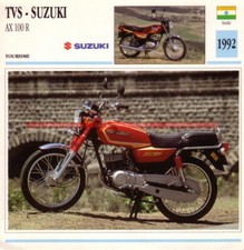 SUZUKI AX 100 R TVS AX100R AX100 1992 : Fiche Moto #000841