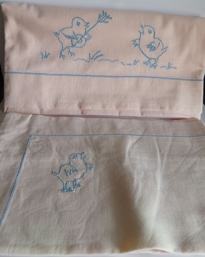 Parure brodée lit bébé - brodée, de