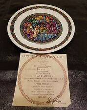 HANDMADE 1976 Limoges Dans La Creche Noel Vitrail 2eme fait a la main collectors