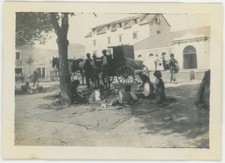 Almond breakers in Trogir. Croatia. 1904 Silver Print.