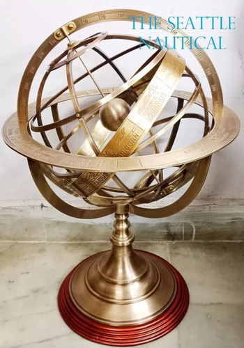 Ancien globe sphère gravée